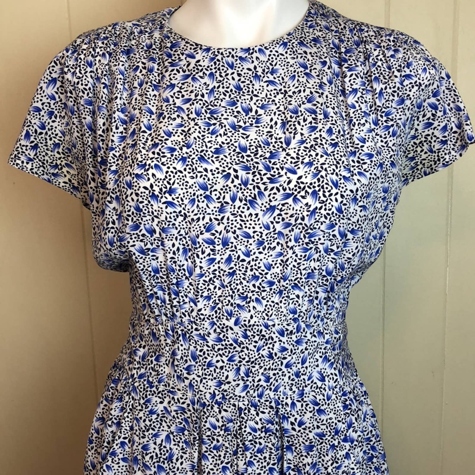 Vtg 80s 90s Golden Girls Graphic Sheath Dress Small Cottage Teacher Librarian by Karin Stevens - Image 2