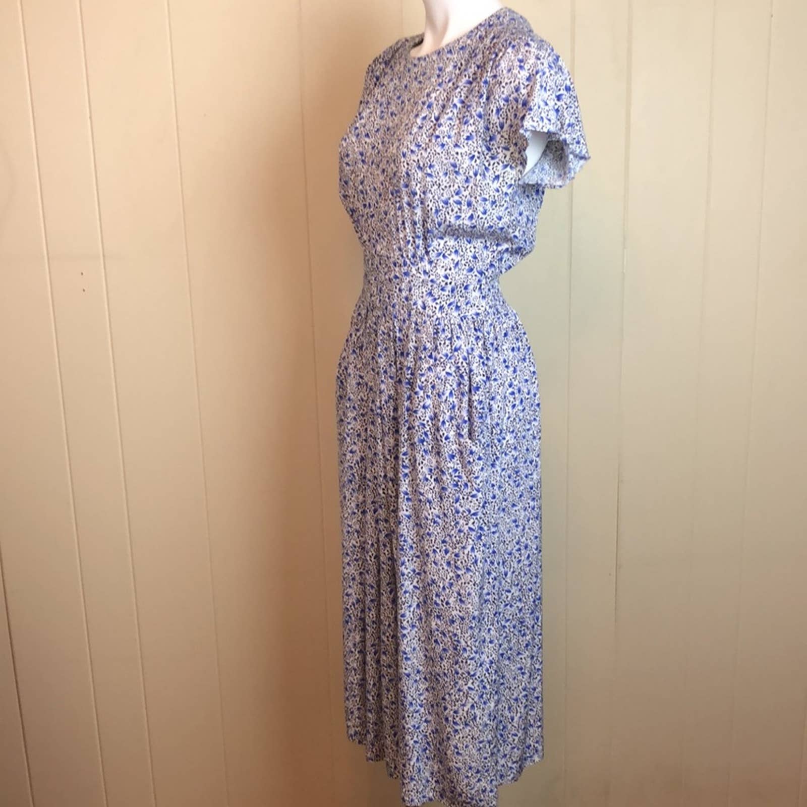 Vtg 80s 90s Golden Girls Graphic Sheath Dress Small Cottage Teacher Librarian by Karin Stevens - Image 3