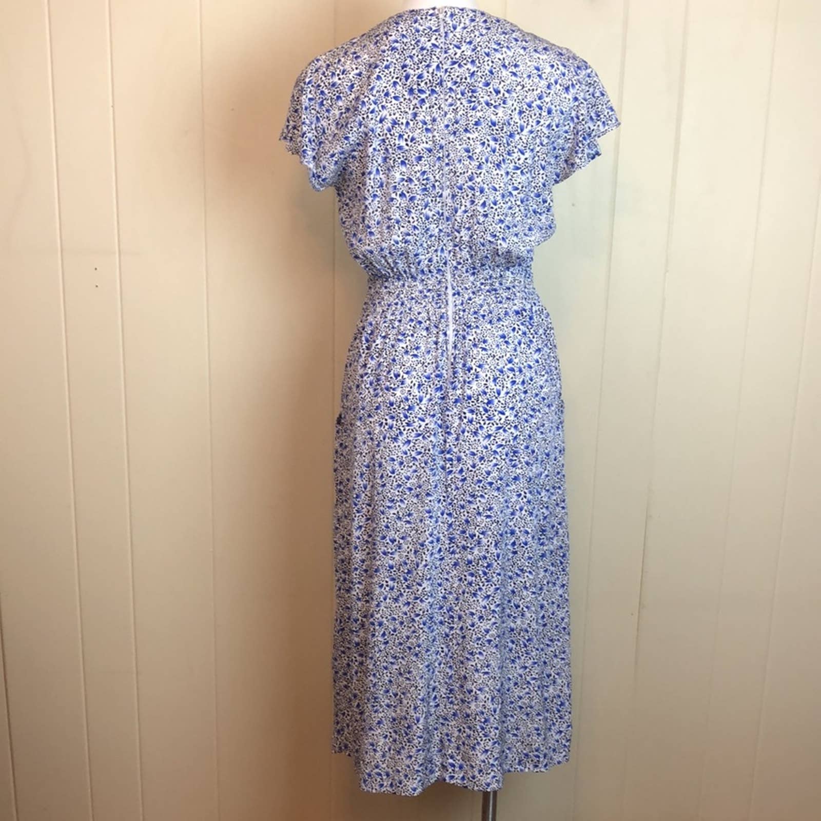 Vtg 80s 90s Golden Girls Graphic Sheath Dress Small Cottage Teacher Librarian by Karin Stevens - Image 4