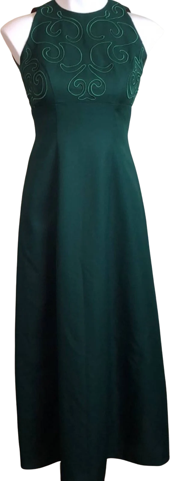 Vtg 80s 90s High Waisted Fit and Flare Gown by Bill Levkoff