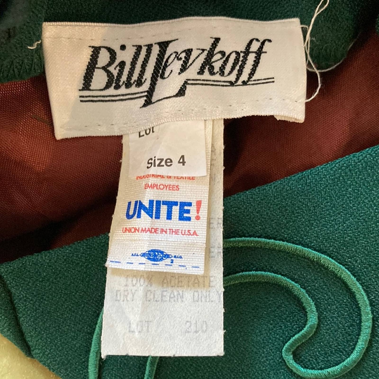 Vtg 80s 90s High Waisted Fit and Flare Gown by Bill Levkoff - Image 5