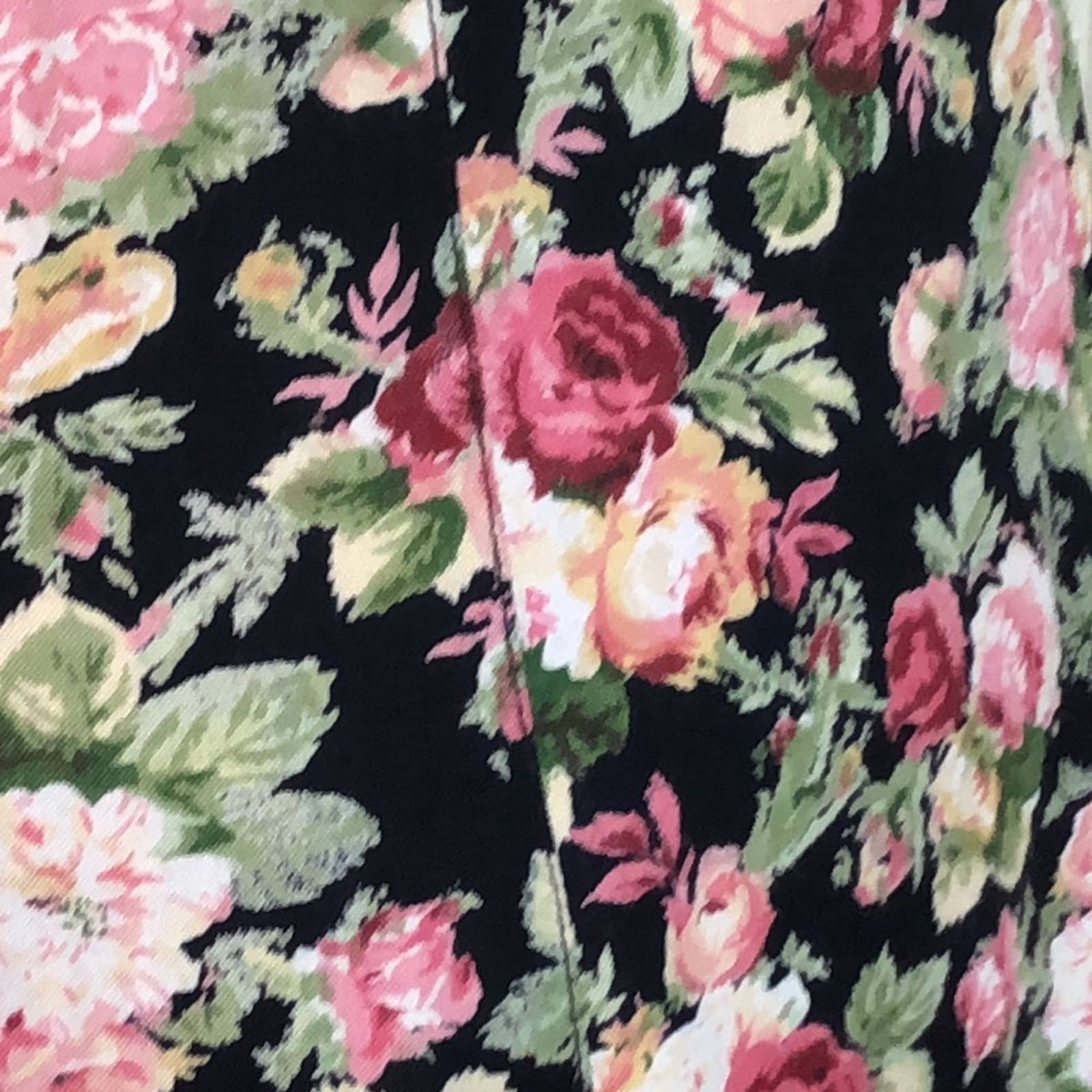 Vtg 80s 90s Strappy Floral Button Down Grunge Dress Medium Prairie Fit and Flare by Premi - Image 6