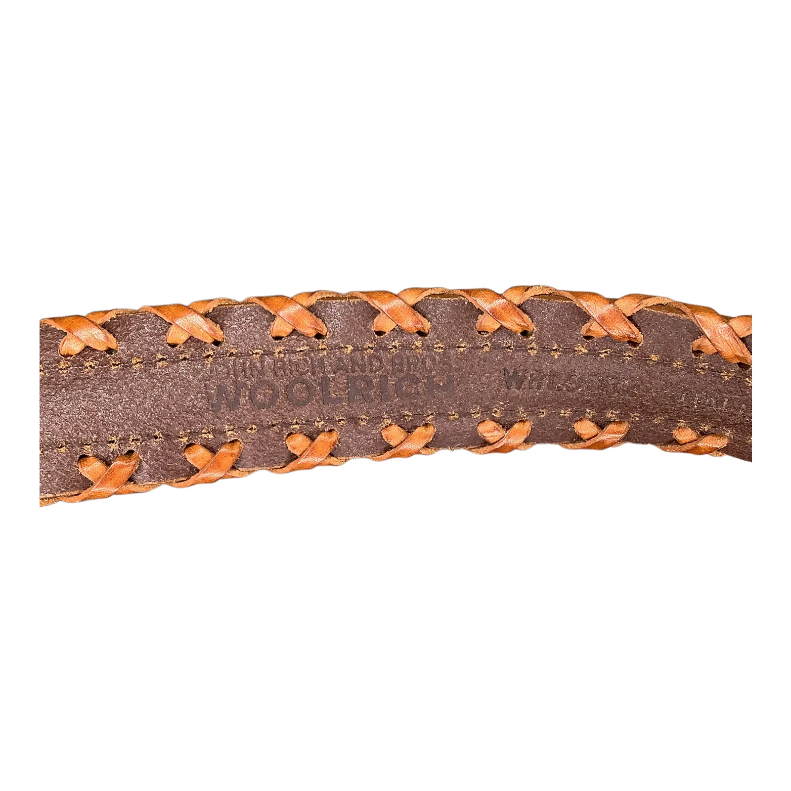 Vtg Belt Womens Medium Western Stitching Braided Leather Brass Buckle by Woolrich - Image 10