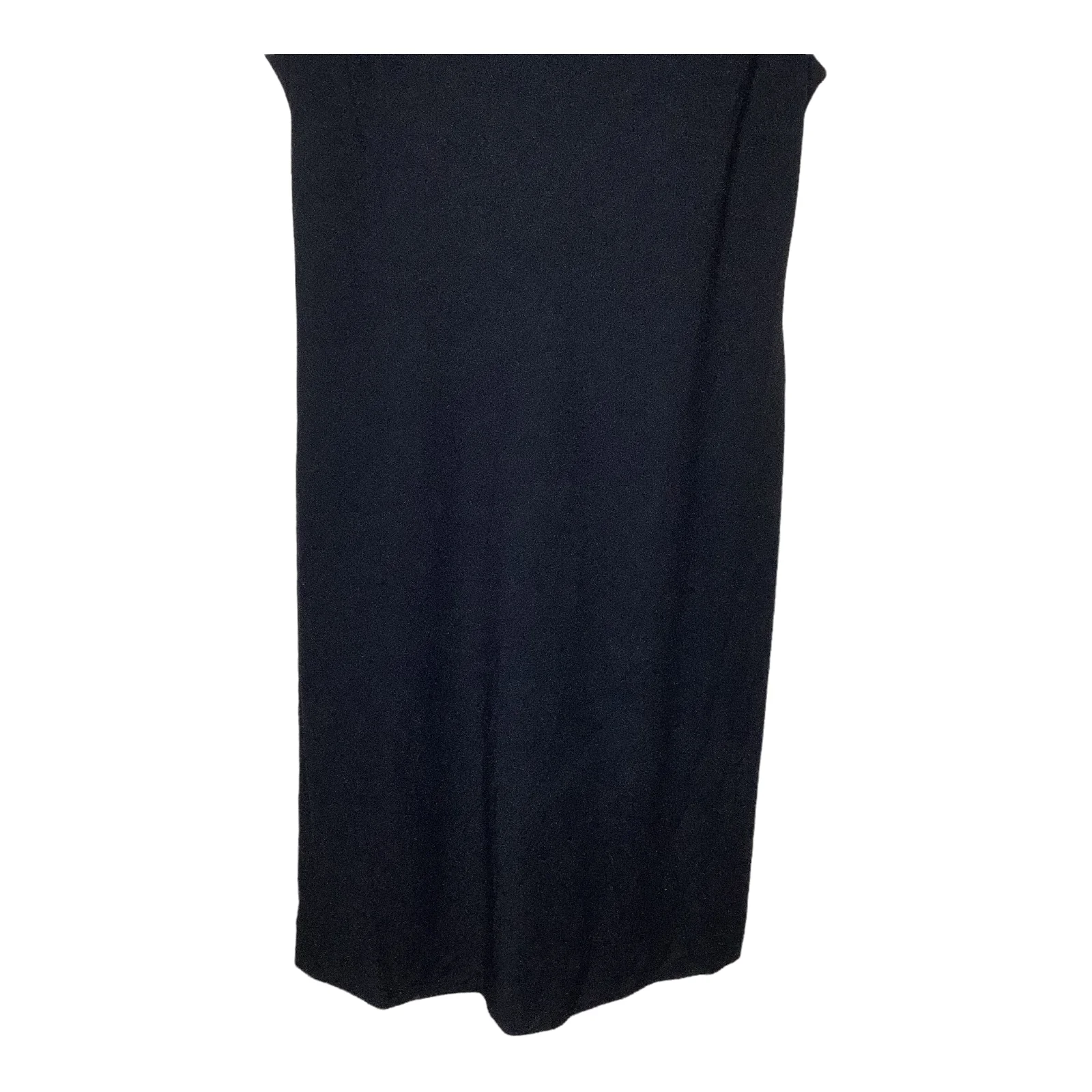 Vtg Dress 90s Black Wool Blend Sheath Sleeveless Academia 14 by Lauren Ralph Lauren - Image 6