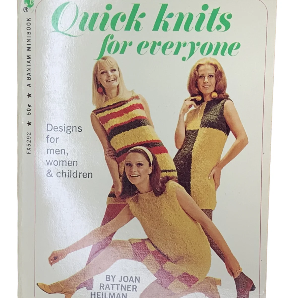 Vtg Knitting Mini Book Quick Knits for Everyone Designs Men Women Children 60s by Bantam Books - Image 7