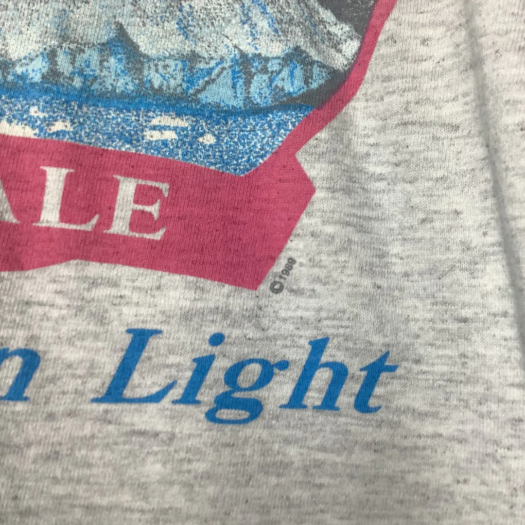 Vtg Single Stitch Shirt 80s M Alaskan Pale Ale Northern Lights Long Sleeve Usa by college house - Image 7
