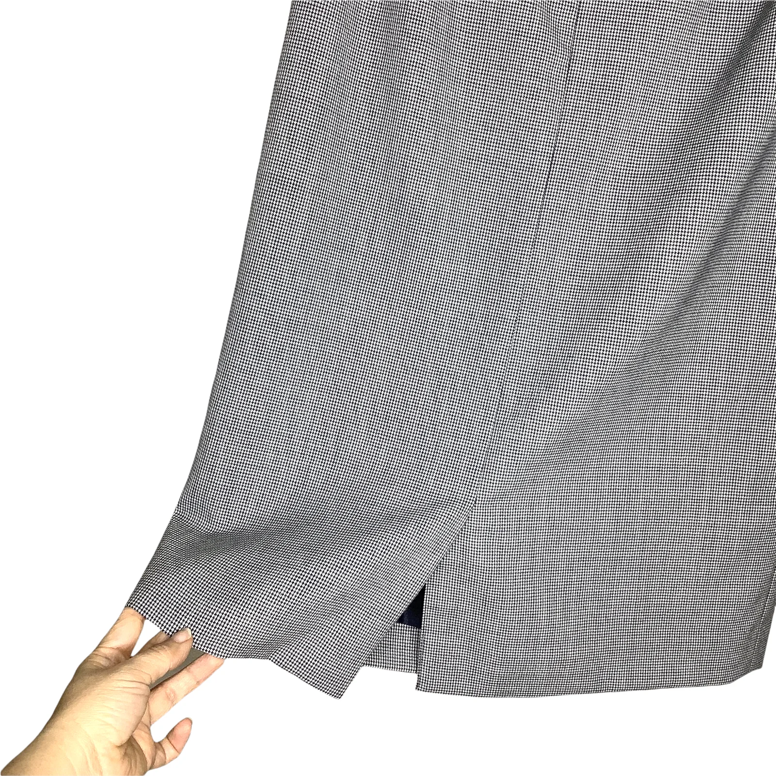 Vtg Skirt 8 Houndstooth Navy White Pencil Secretary Academia 80s 90s by Pendleton - Image 3