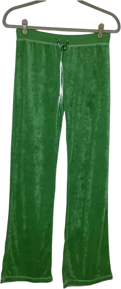 Vtg Terrycloth Sweatpants Small Green Slight Flare 90s 00s Logo S by BCBGMAXAZRIA