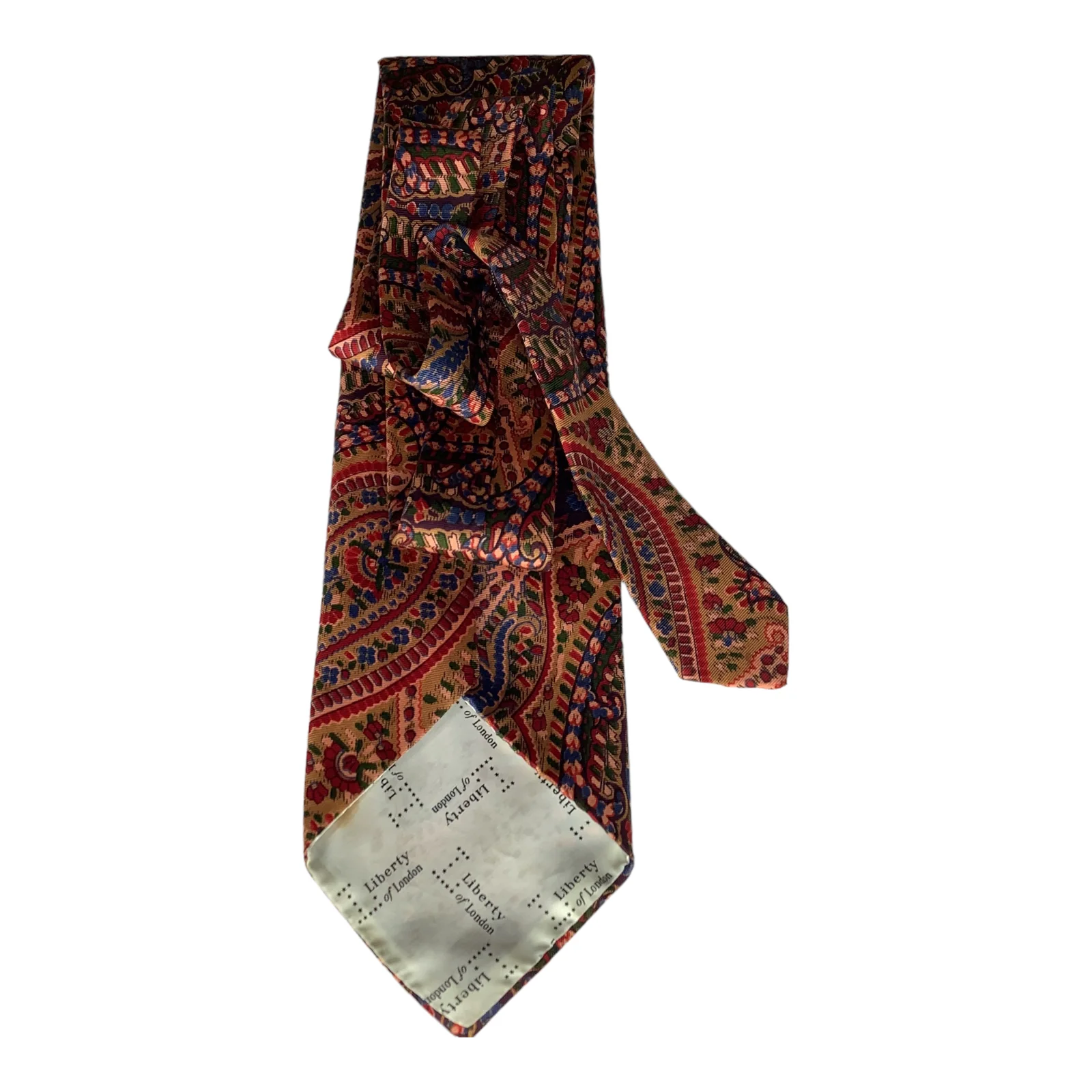 Vtg Tie Liberty of London Abstract Floral Paisley Silk England by John Wanamaker - Image 2