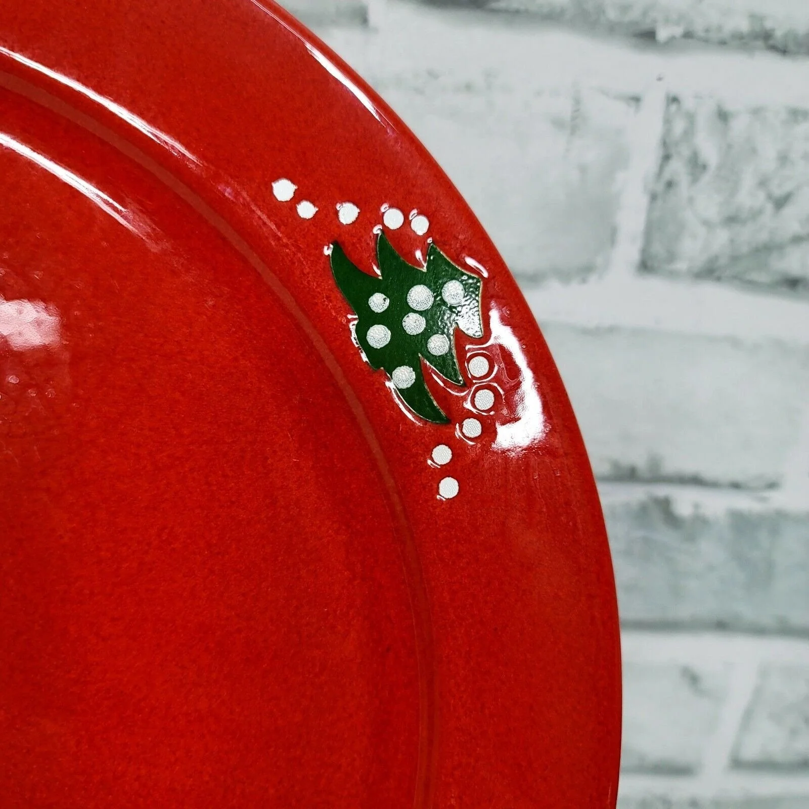 Christmas Tree Round Serving Platter Chop Plate - Image 2