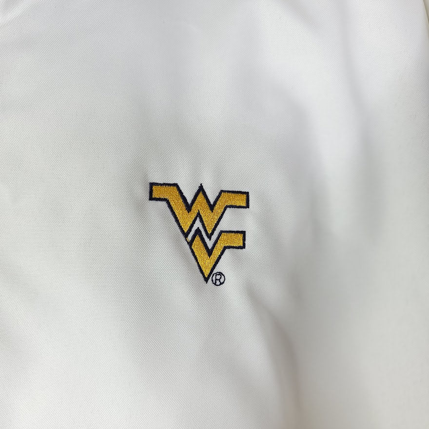 West Virginia Mountaineers Bomber Jacket Vintage 90s University Made In Usa Mens Size Xl - Image 2