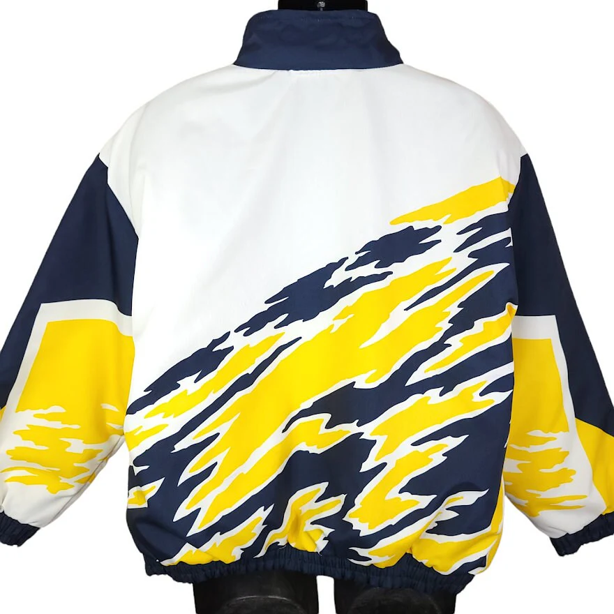 West Virginia Mountaineers Bomber Jacket Vintage 90s University Made In Usa Mens Size Xl - Image 3
