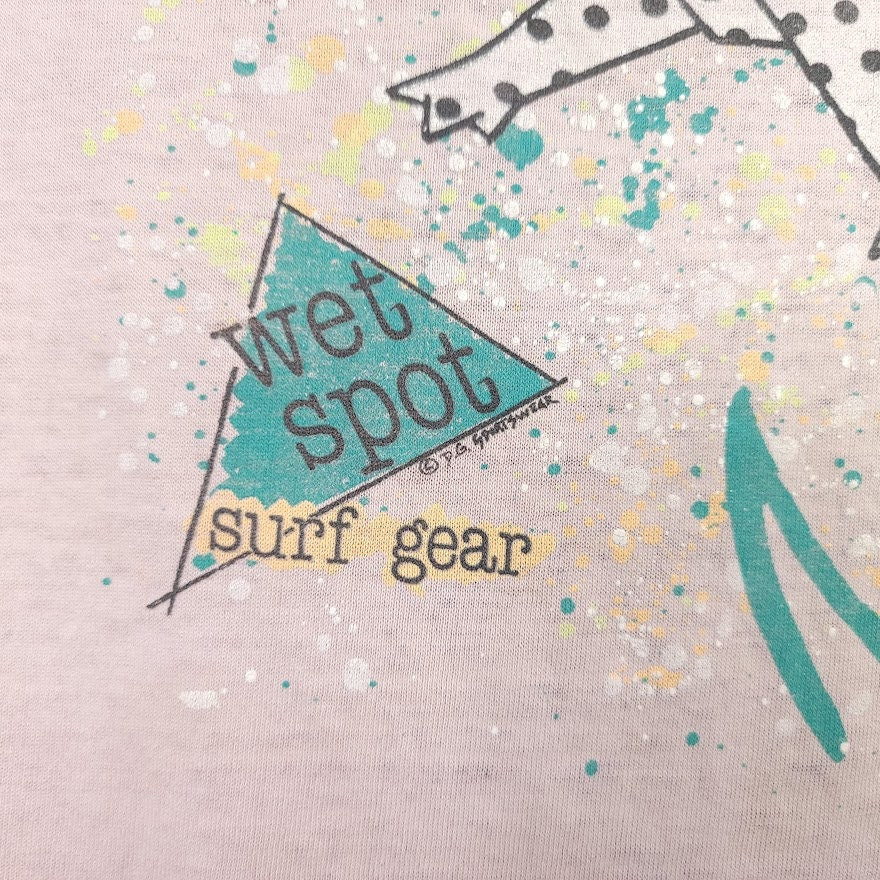 Wet Spot Surf Gear T-Shirt Vintage 80s Swim Spot Swim Surfer Made In Usa Mens Size Large - Image 3