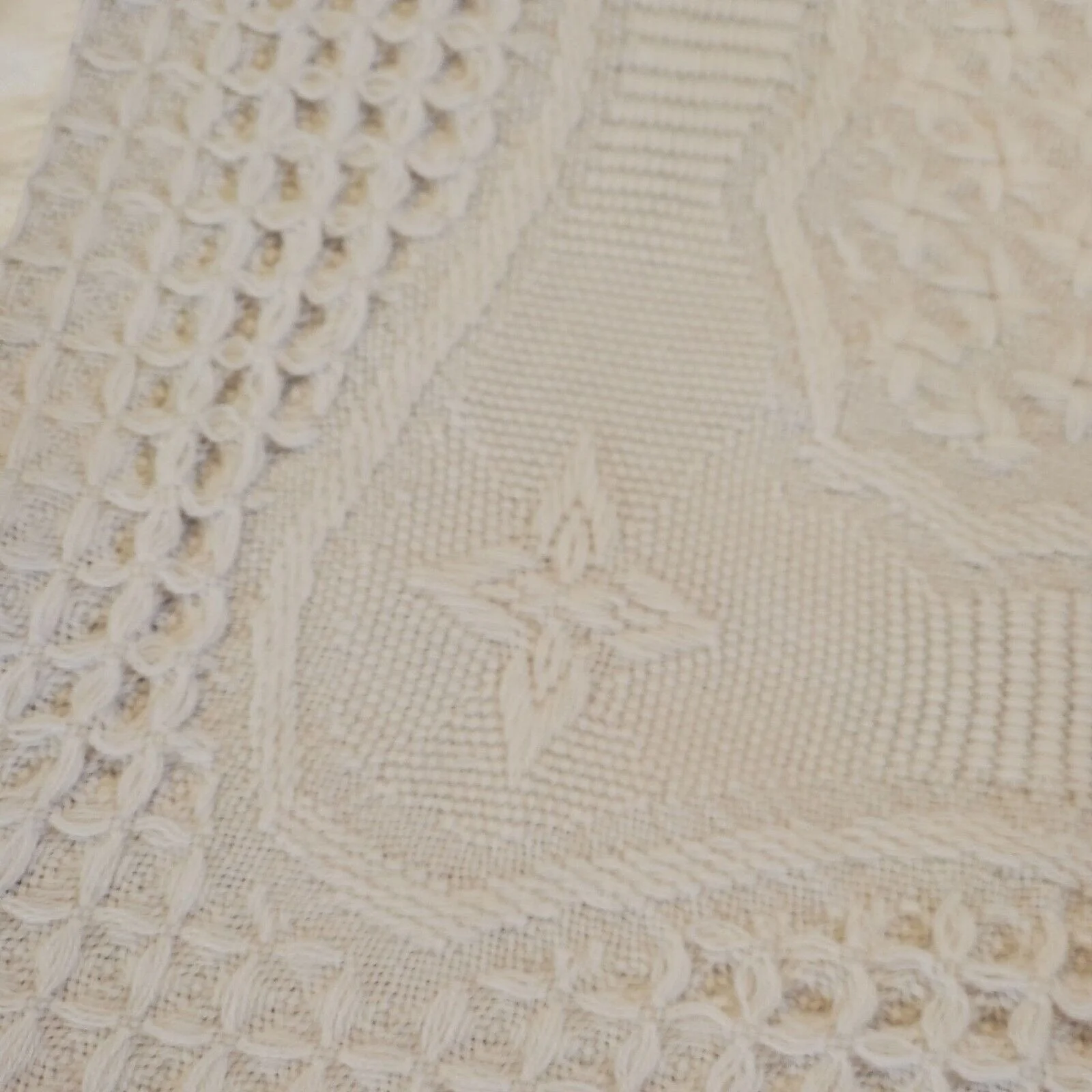 White Baby Blanket Thermal Satin Trim Unisex Acrylic Boy Girl 00s 36 X 50 "baby" by Bright Future - Image 3