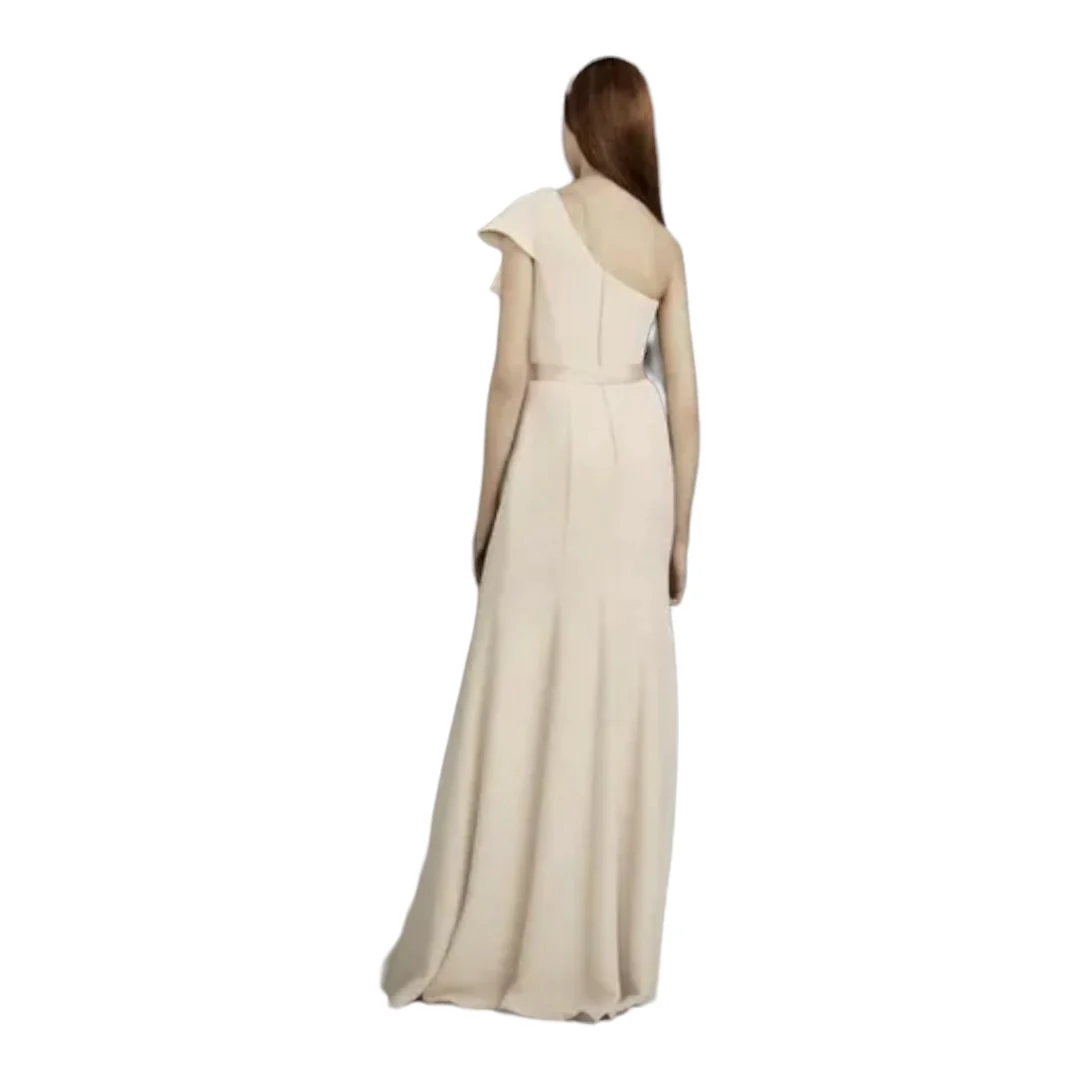 Dress Bridesmaid Prom Homecoming Ruffled Double Cloth Nwt 10 by Vera Wang White - Image 9