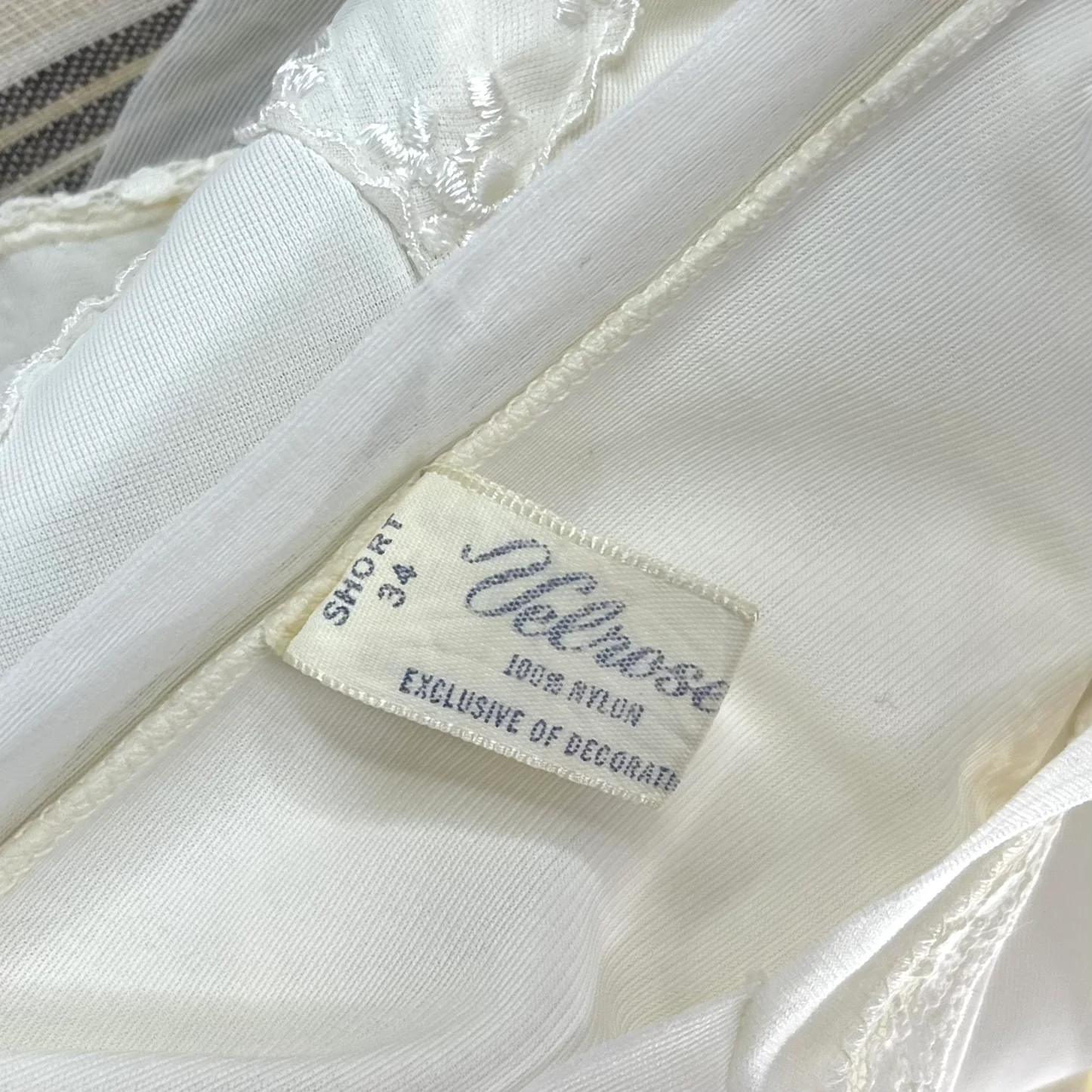 White Satin Dress Slip Dress Embroidered Lace By Velrose - Image 8
