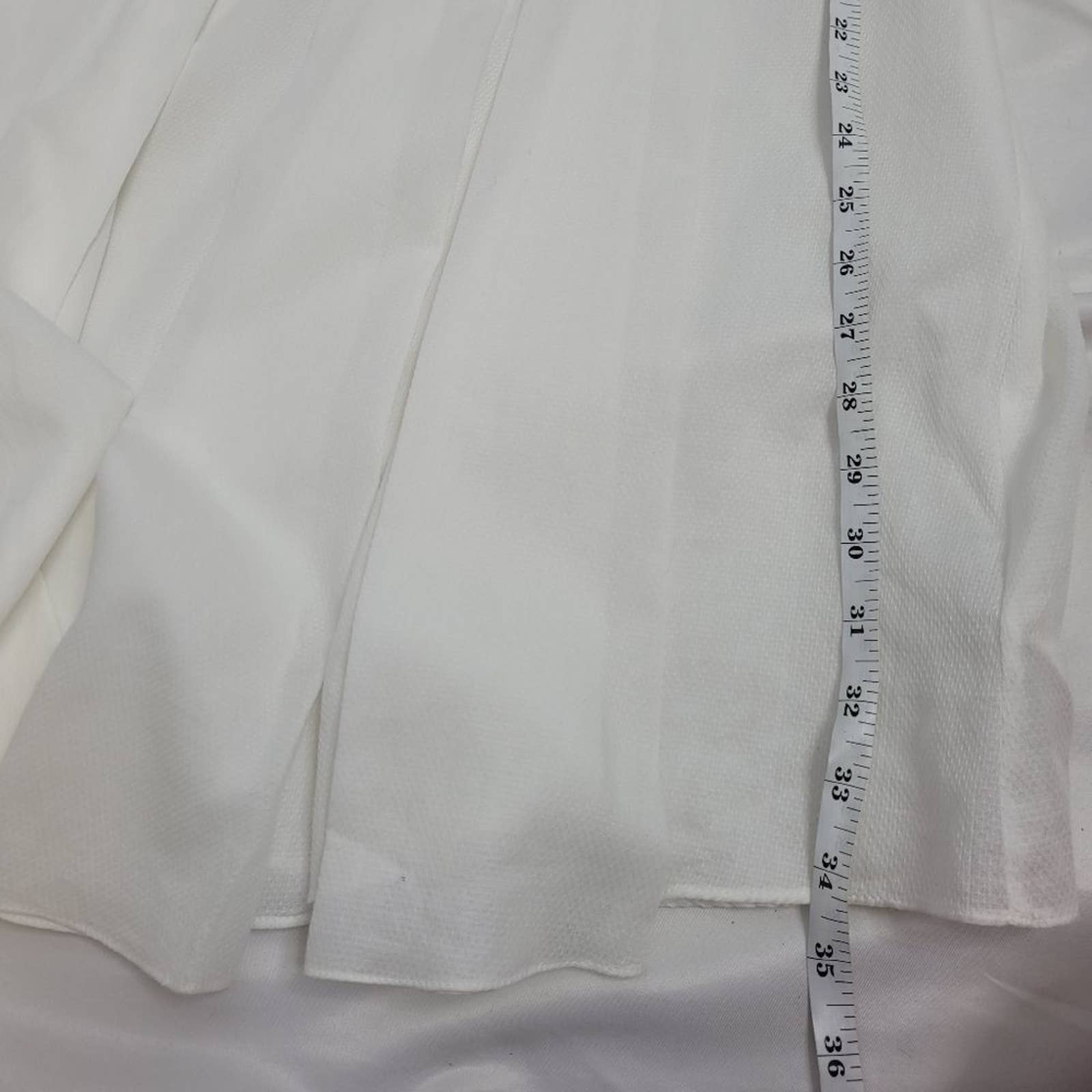 White Shirt Dress Gauze Long Sleeve Lace Yoke and Crystal by Francesco Scognamiglio - Image 12
