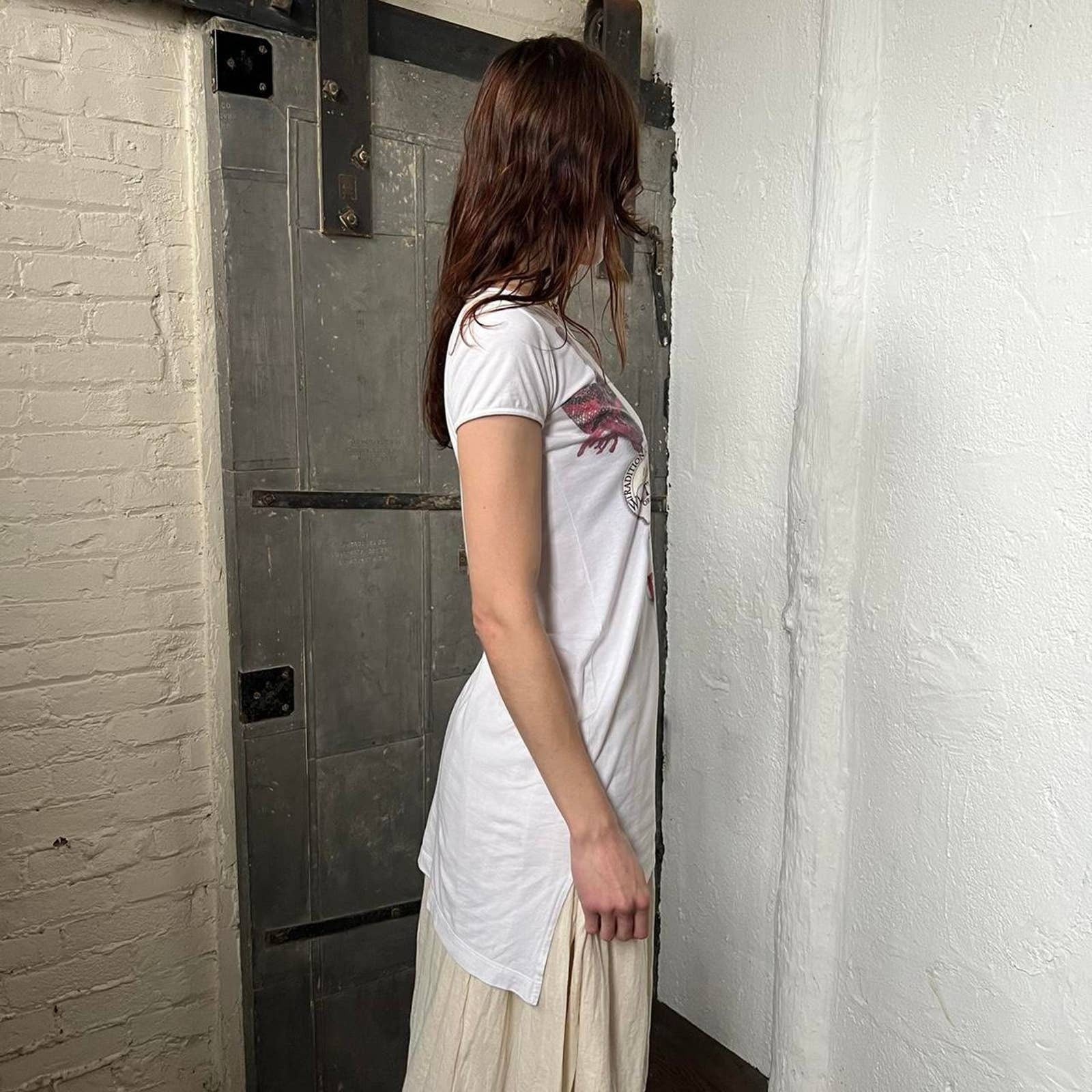 White Trinket Necklace Print Trompe L’oiel Long Top / Short Dress by Vivienne Westwood - Image 3