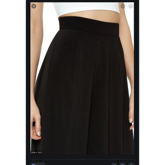 Wide Leg Pants Margherita Cullotes Womens Black Size 4r Nwot by AQ/AQ - Image 4
