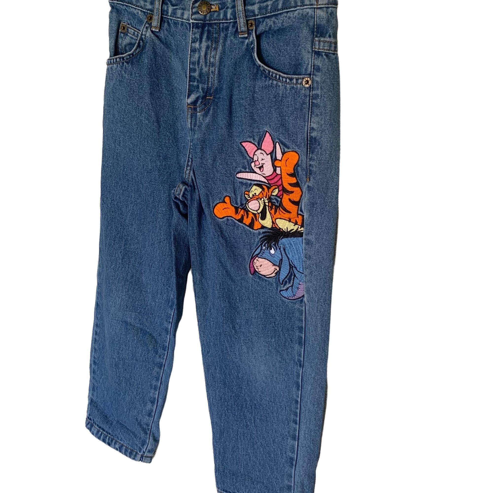 Winnie The Pooh Patched Denim Jeans By Disney - Image 3