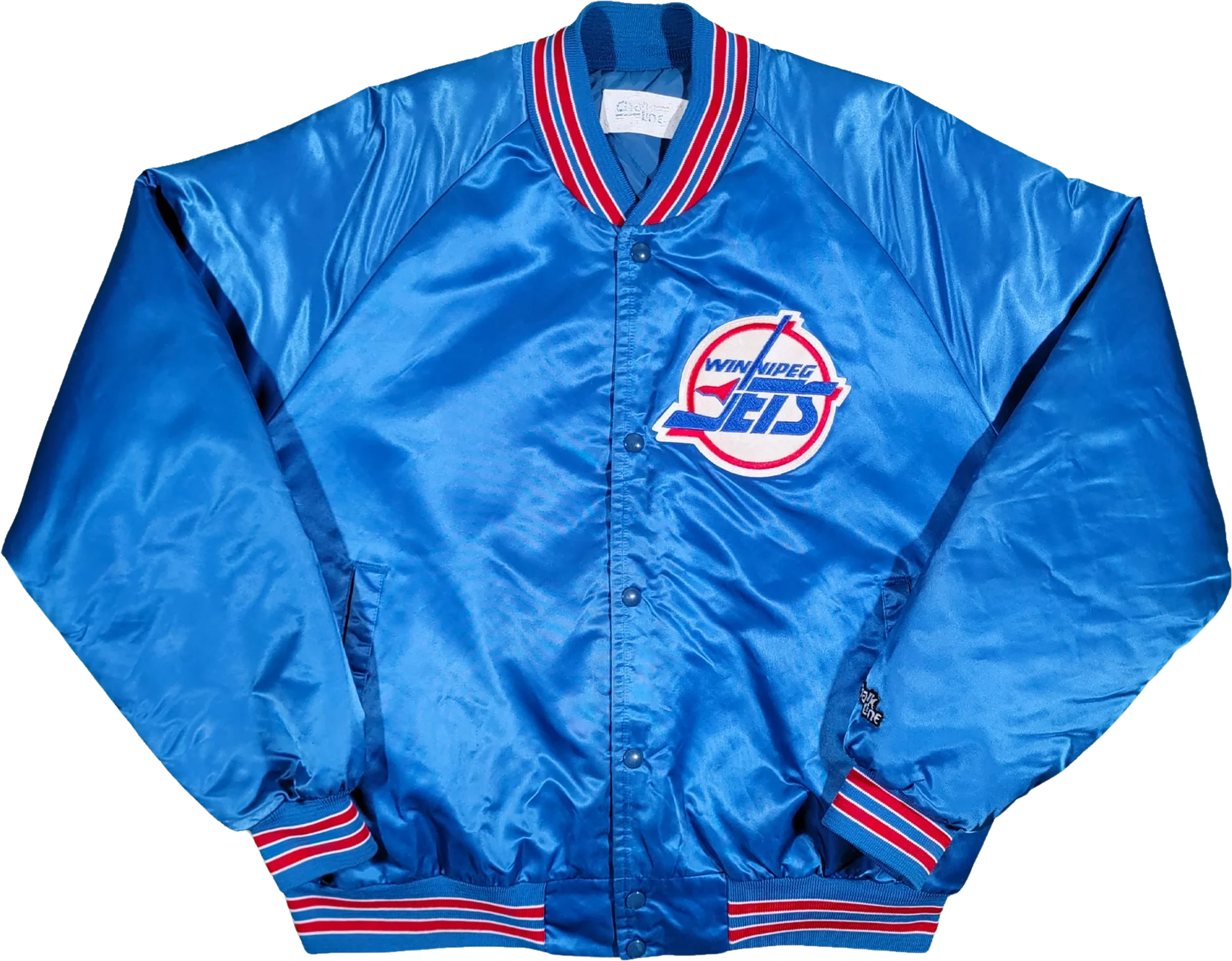 Winnipeg Jets Vintage 80s Chalk Line Satin Bomber Jacket - Men's Size Extra Large Xl