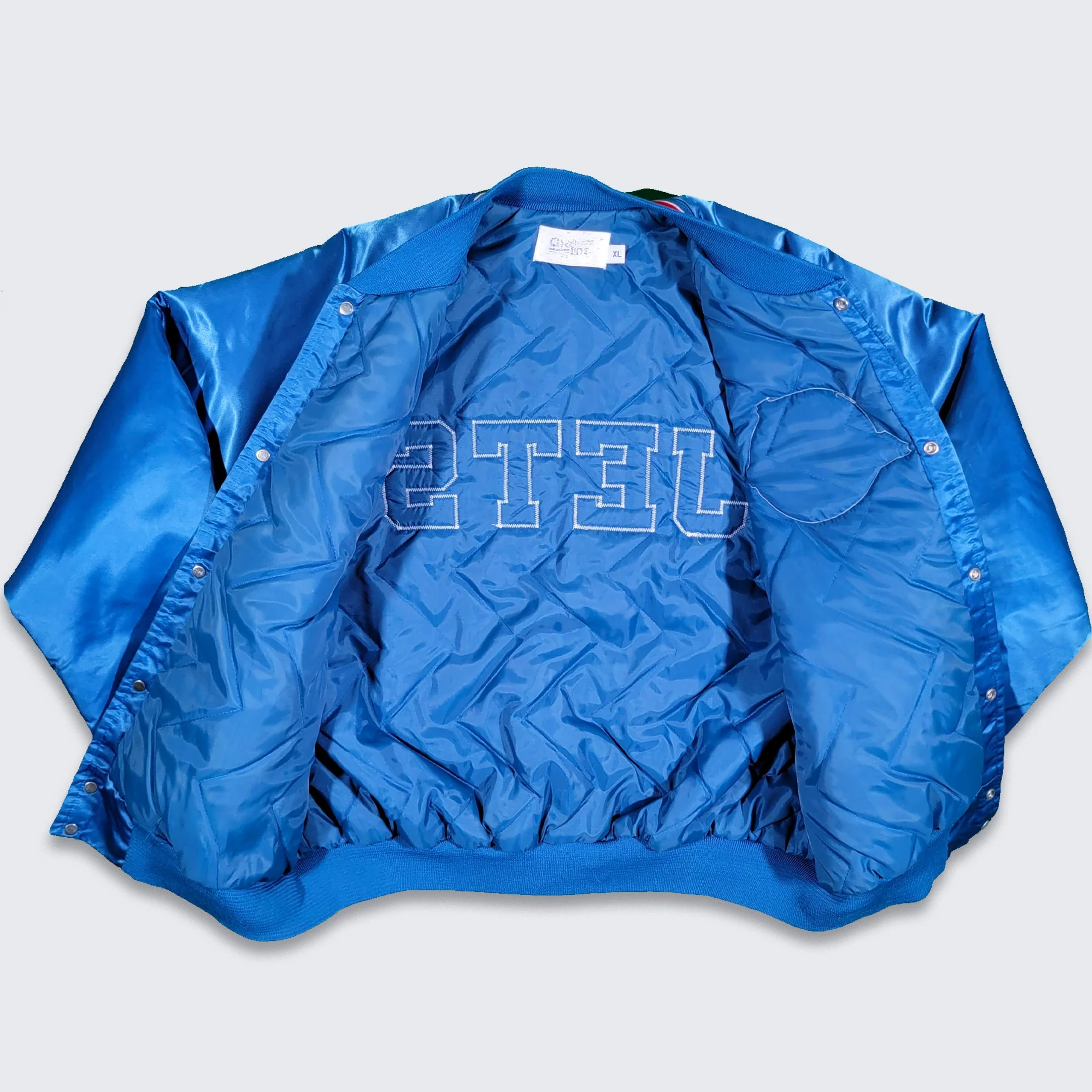 Winnipeg Jets Vintage 80s Chalk Line Satin Bomber Jacket - Men's Size Extra Large Xl - Image 3