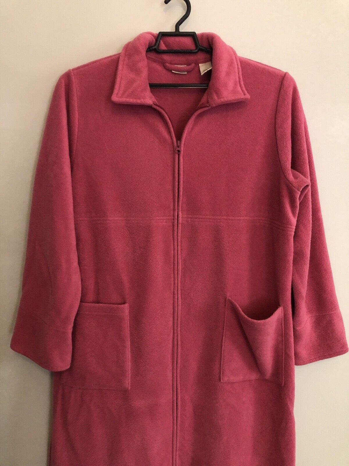 Winter Fleece Robe Nightgown Pajamas Zip Up Pink Womens Large by L.L. Bean - Image 5