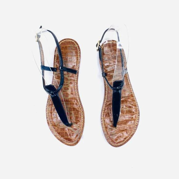Women’s 'gigi' Patent Leather Thong Sandal Black 6 1/2 A494055004 by Sam Edelman - Image 2
