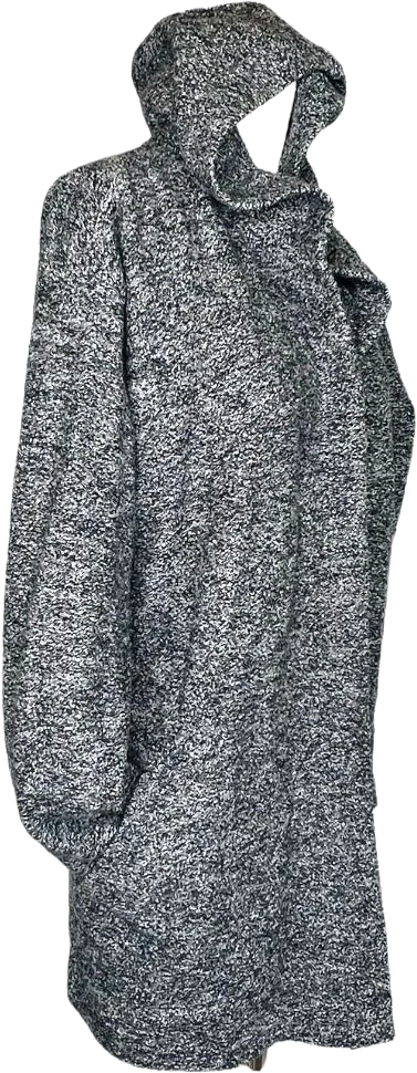 Women’s Sz Small Black Marled Coatigan Sweater Coat Wool by J Jill