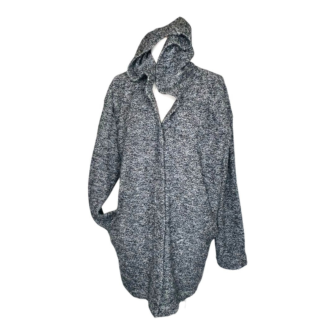 Women’s Sz Small Black Marled Coatigan Sweater Coat Wool by J Jill - Image 6
