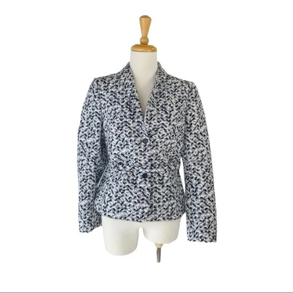 Women's Black White and Gray Blazer 10 by Akris Punto - Image 5