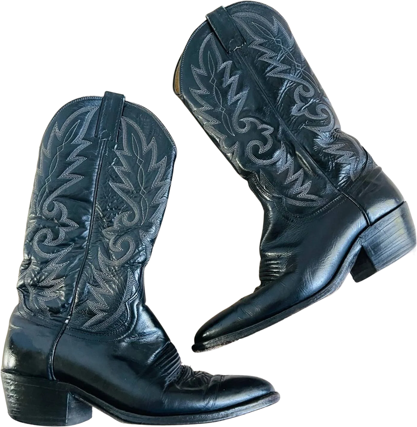 Womens Cowbot Boots Black Size Mens 7 Womens 8. 5 Western Unisex Usa by Dan Post