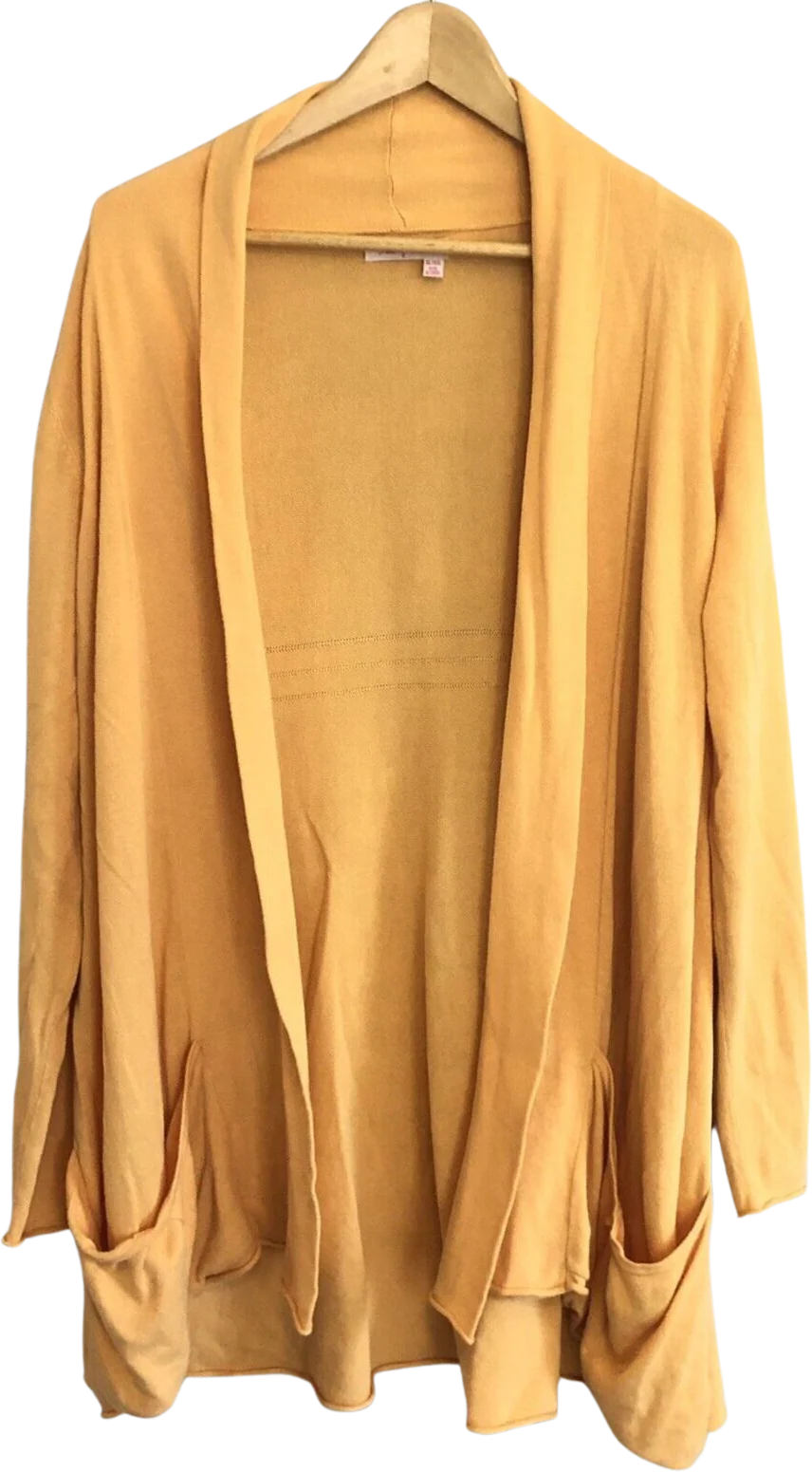 Womens Draped Open Cardigan Xl Light Orange Cotton Lightweight by Fresh Produce