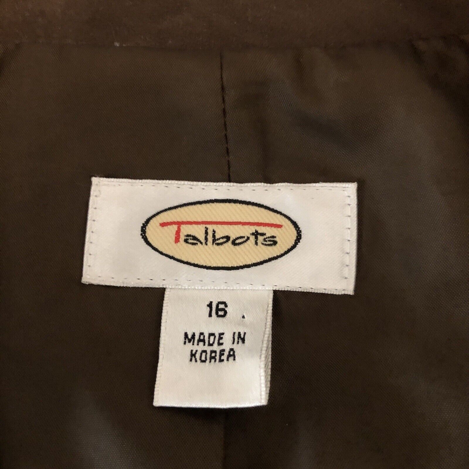 Womens Jacket Faux Suede Brown Size 16 Stretchy Fall Color Lightweight by Talbots - Image 3