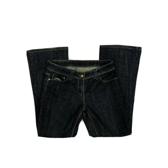 Womens Jeans Dark Wash Blue Denim Bootcut Jeans Made In England by Dorothy Perkins - Image 5