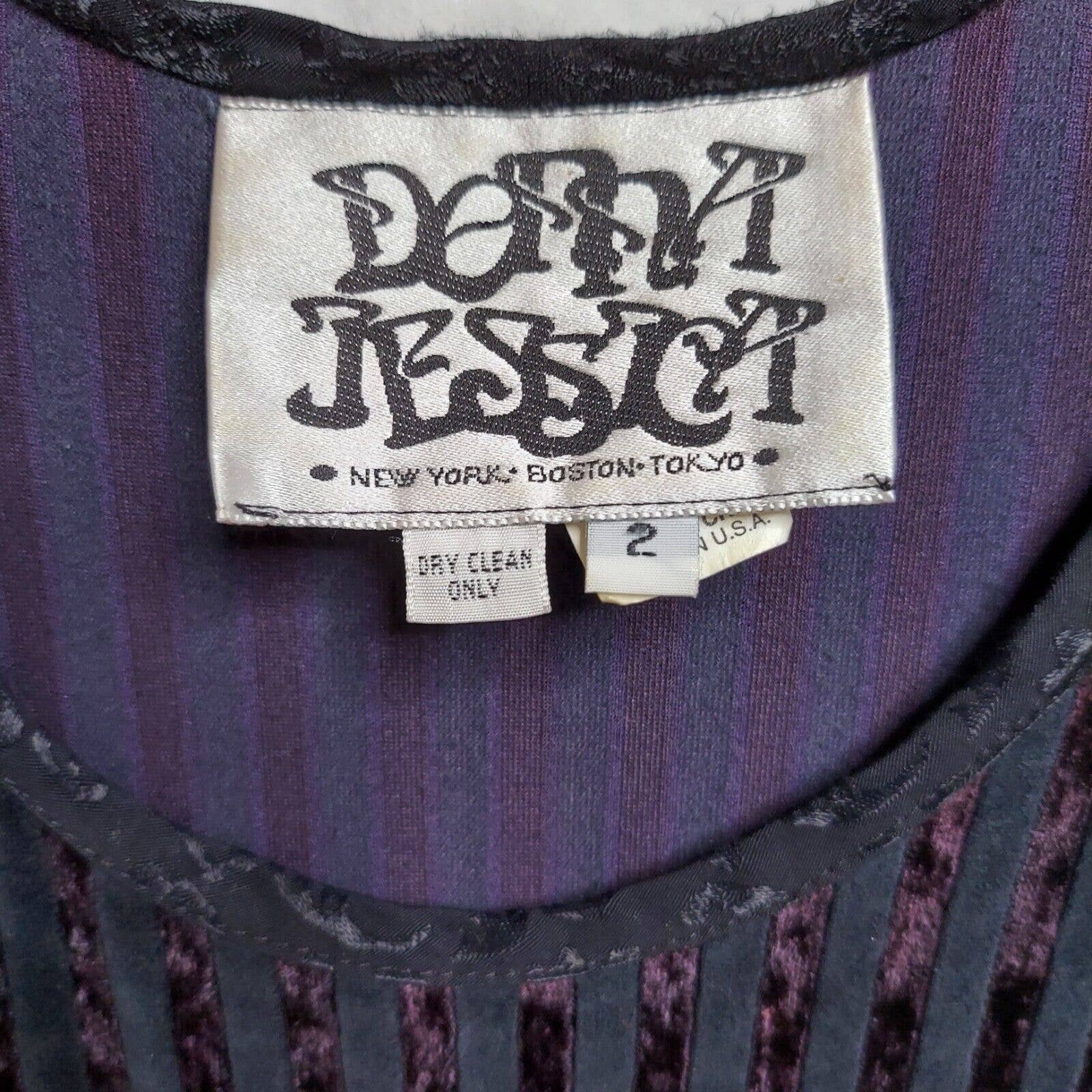 Womens Maxi Dress Vintage 90s Large L Velvet Whimsigoth Witchy Usa by Donna Jessica - Image 6