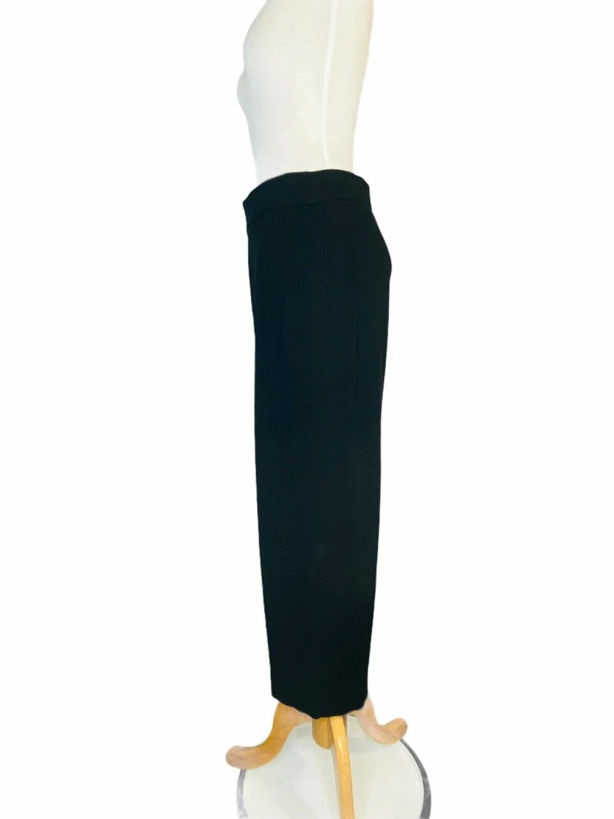 Womens Silk Knit Georgette Crepe Straight Ankle Pants Size M Black by Eileen Fisher - Image 7