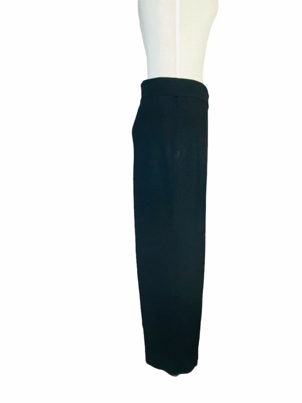 Womens Silk Knit Georgette Crepe Straight Ankle Pants Size M Black by Eileen Fisher - Image 9