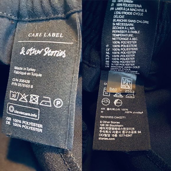 Womens Straight Leg Pants Paris Atelier Size 6 Racer Black Nwot by Paris Atelier & Other Stories - Image 7