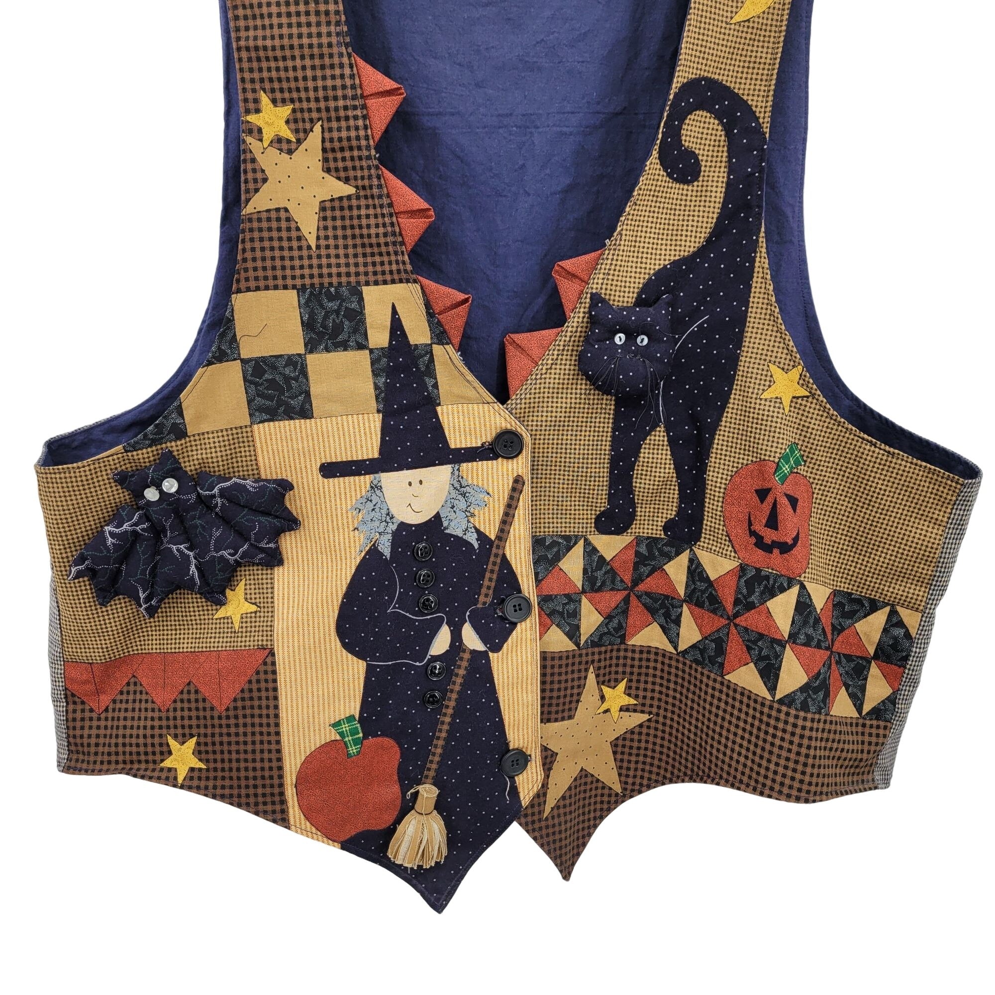 Womens Vest Handmade 3d Halloween Button Up by Handmade - Image 4