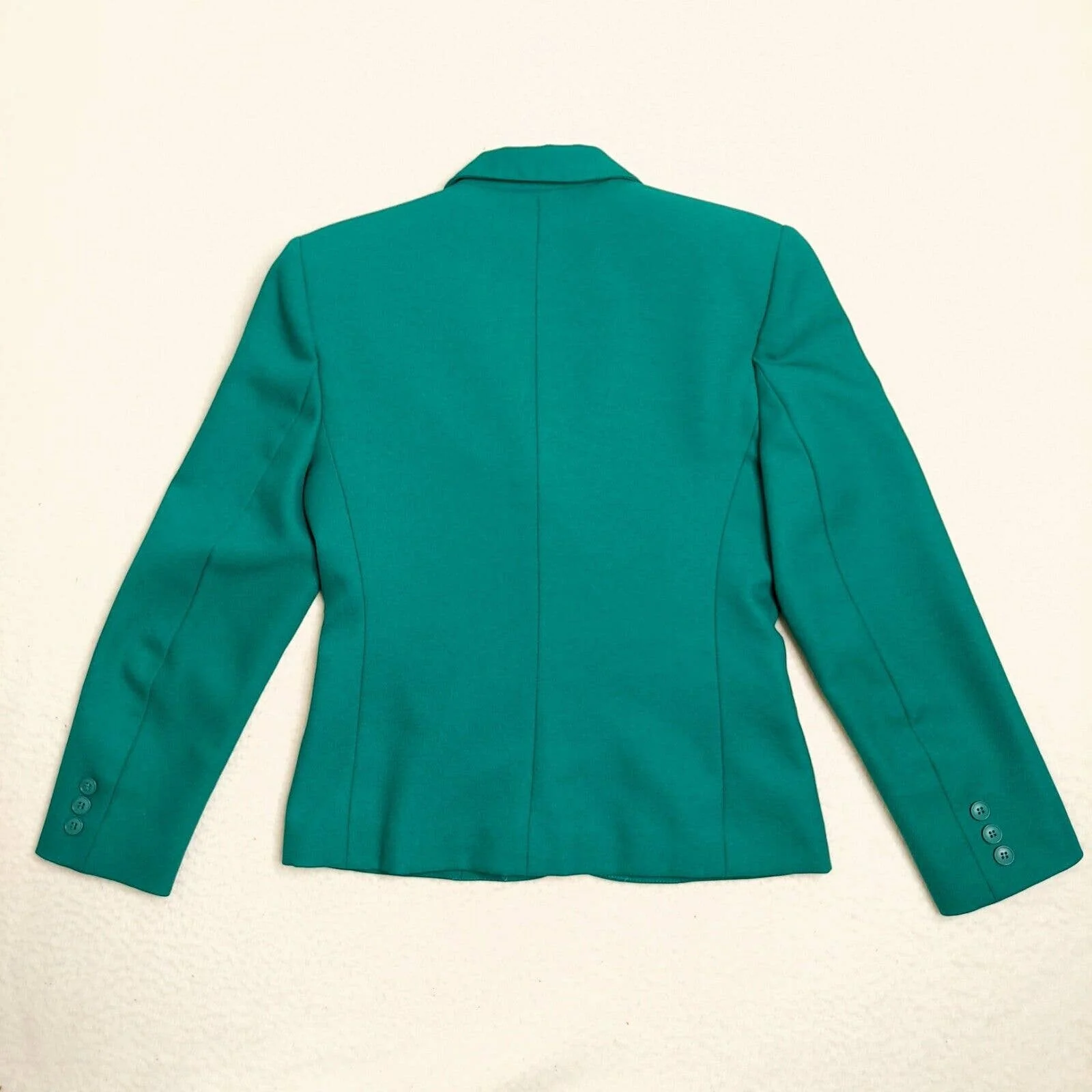 Womens Vintage 80s Power Suit Pant Petite Size 4p Teal Green Made Usa by Leslie Fay - Image 5