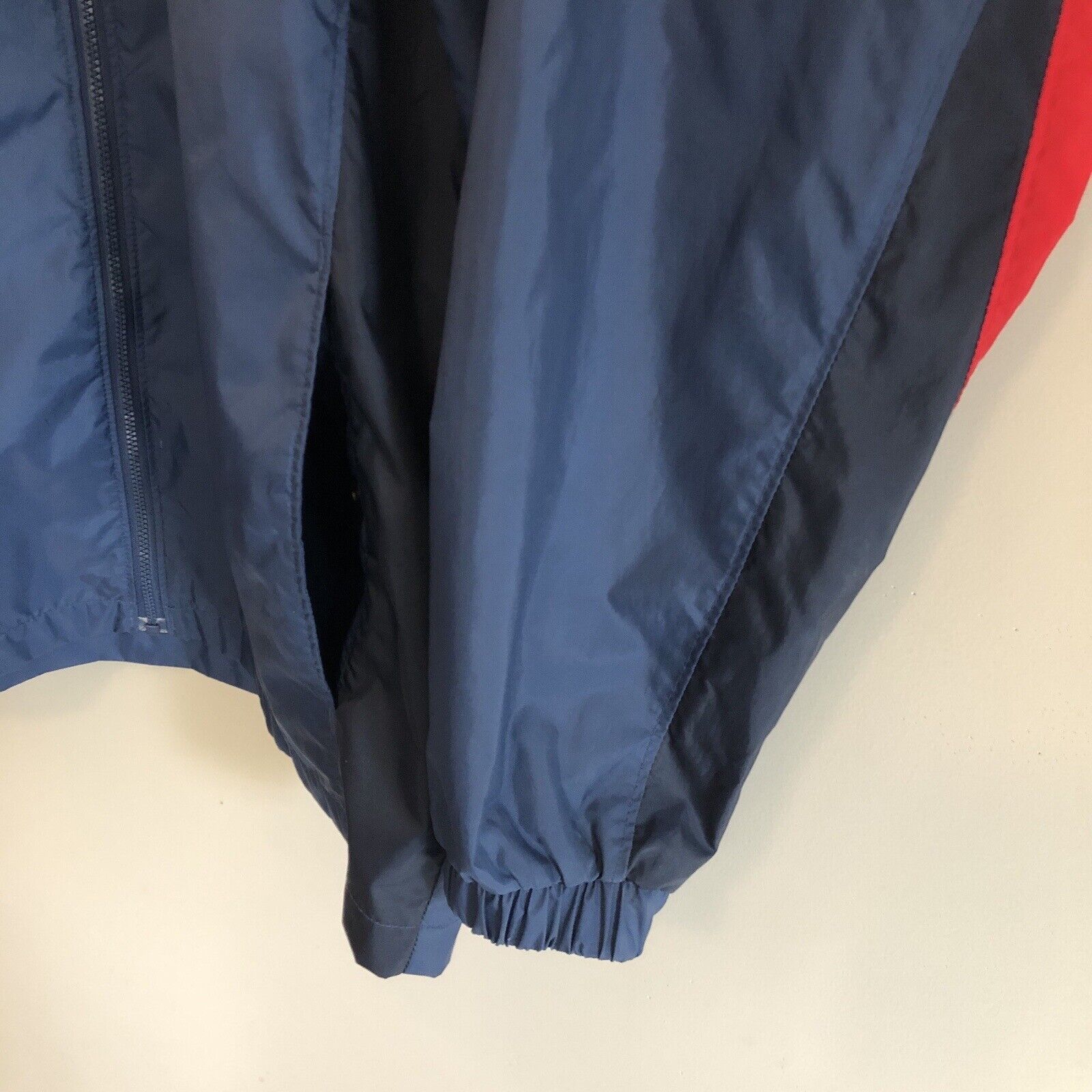 Womens Windbreaker Jacket Hooded Unlined Size 18/20 Plus Blue Red by Columbia - Image 7