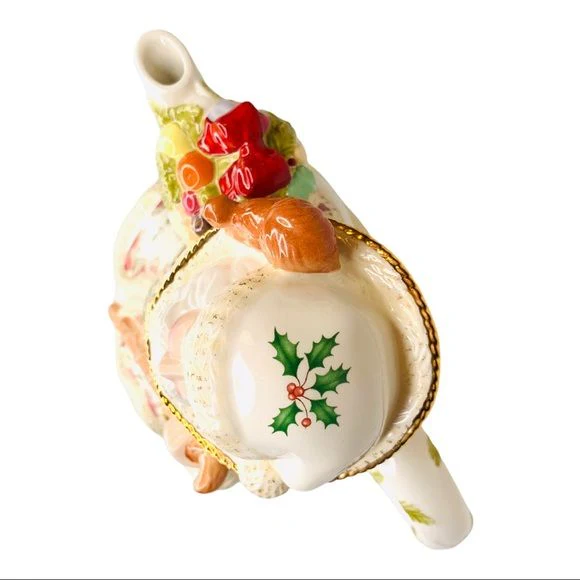 Woodland Santa Tea Pot Vintage Porcelain Christmas Holiday Coffee Pot Euc by Lenox - Image 7