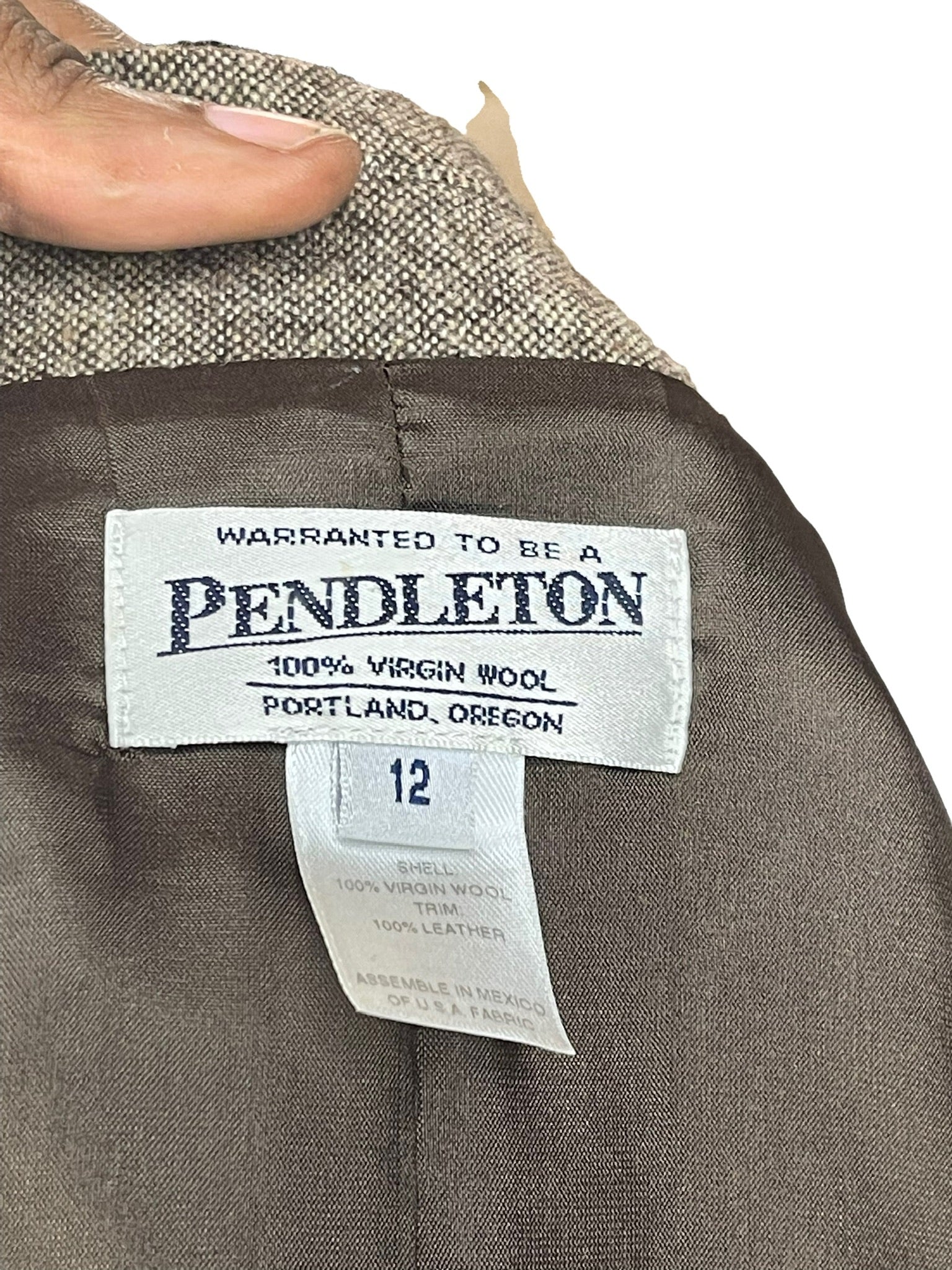 Wool And Leather Pendleton Jacket By Pendleton - Image 4