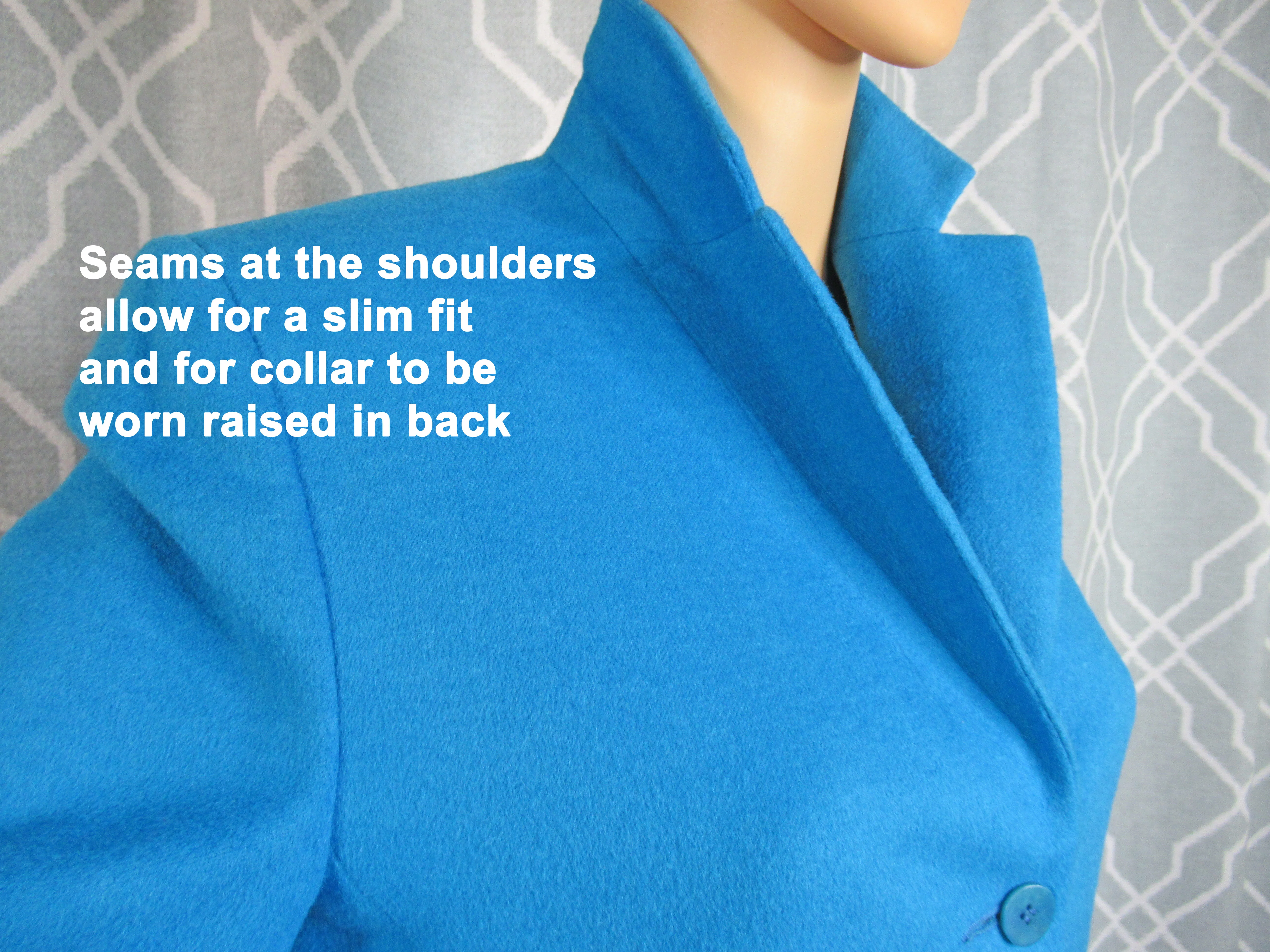 Wool Angora, Cashmere Bright Teal Sz 6 Blazer By Austin Reed - Image 9