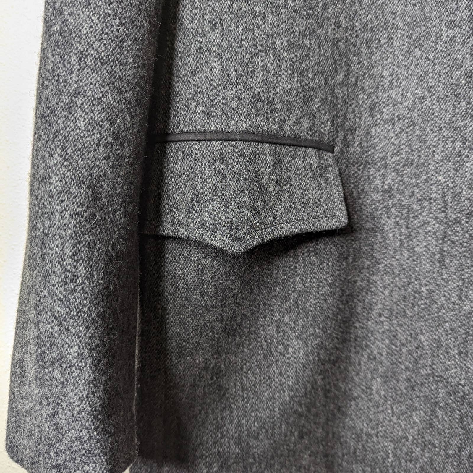 Wool Dark Gray Western Blazer Jacket Made In Usa 46 by Pendleton - Image 9