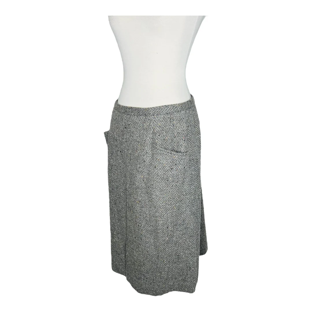 Wool Skirt Vintage 70s Size 14 Euc by Halston - Image 5