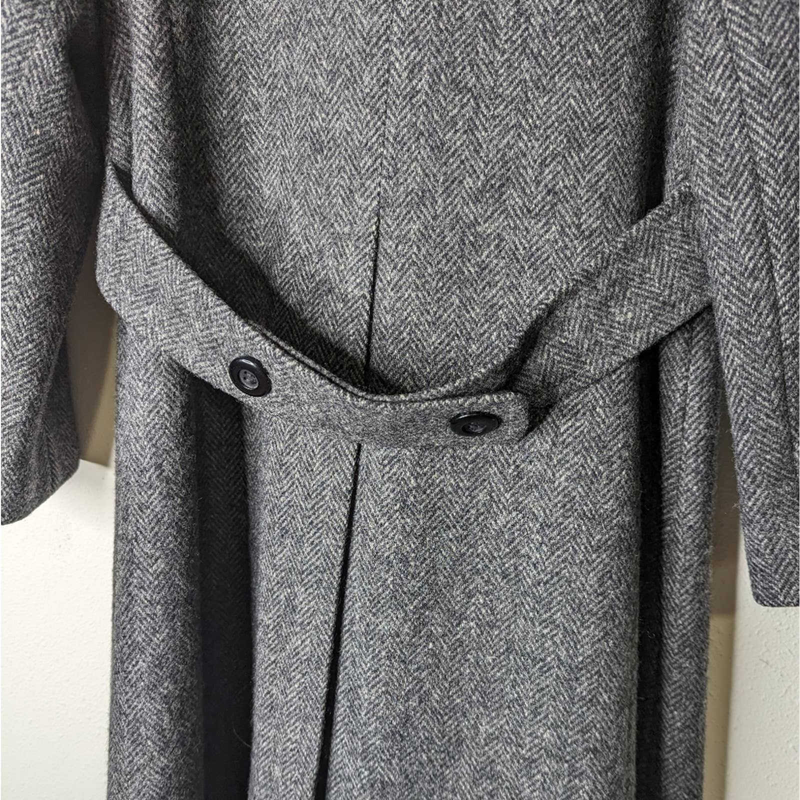 Wool Tweed Double Breasted Long Swing Coat Petites by Orvis - Image 12
