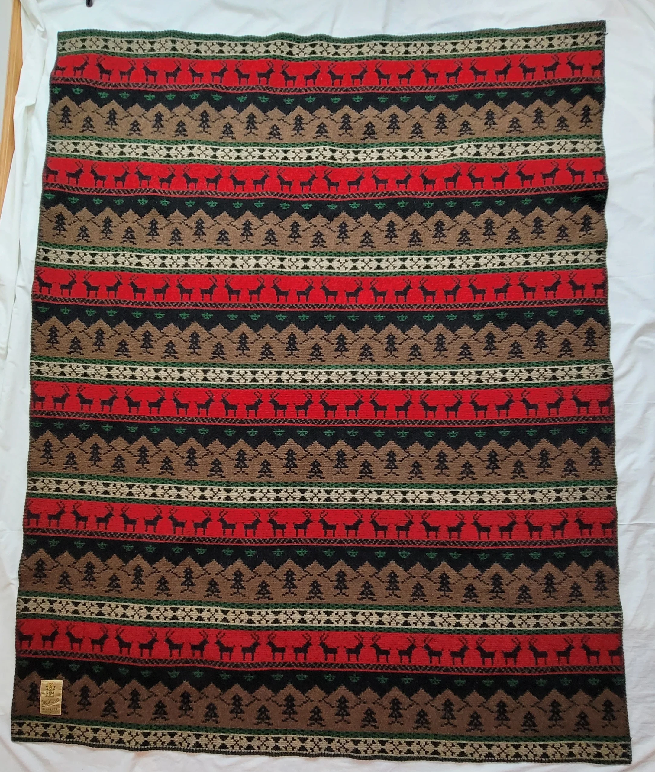 Woolrich Southwest Deer Tree Wool Blanket 53x66 By Woolrich - Image 10