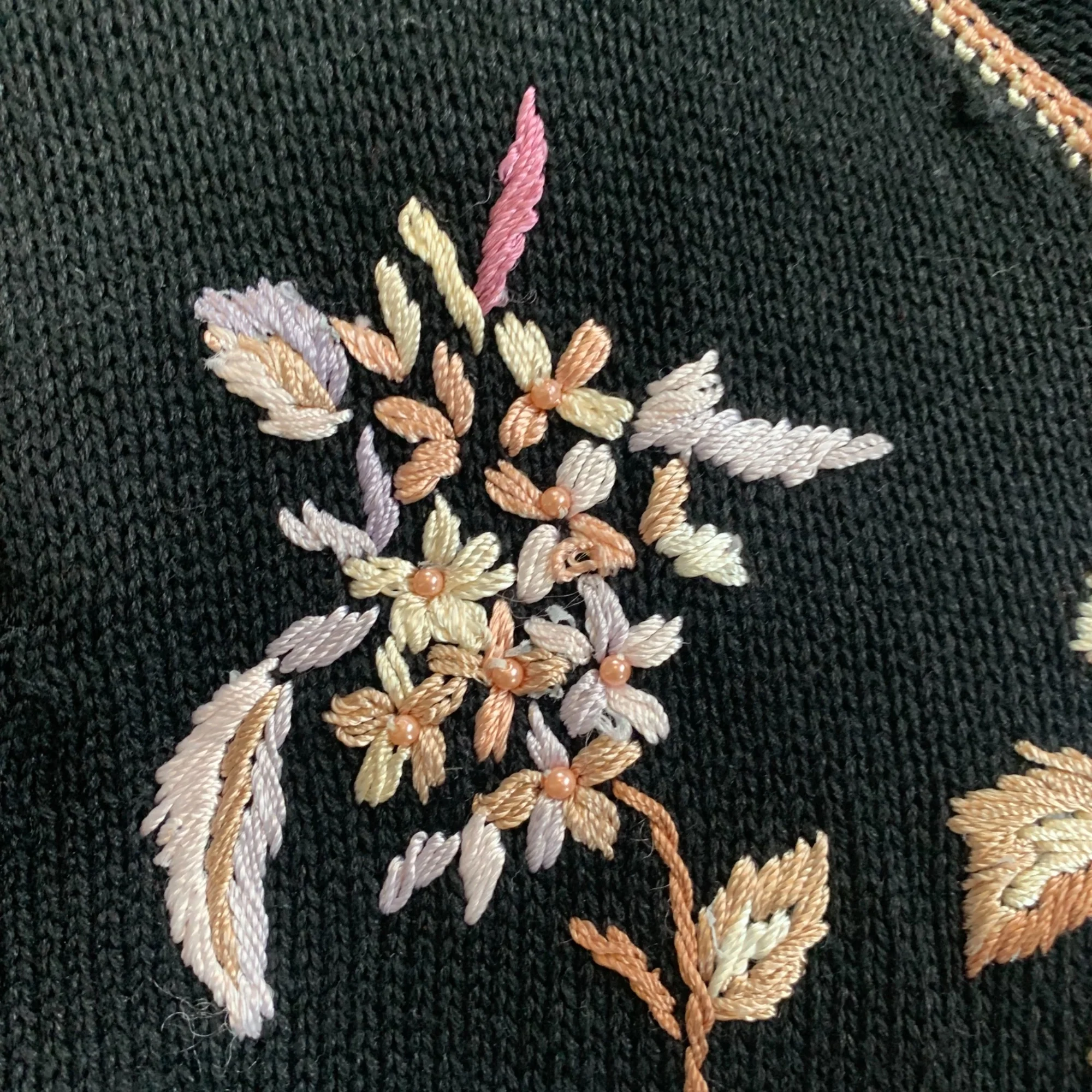 Worthington Floral Embroidered Beaded Sweater By Worthington - Image 4